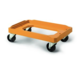 2800.500.312 Orange - Chariot à 4 roues pivotantes en nylon - Plancher ajouré